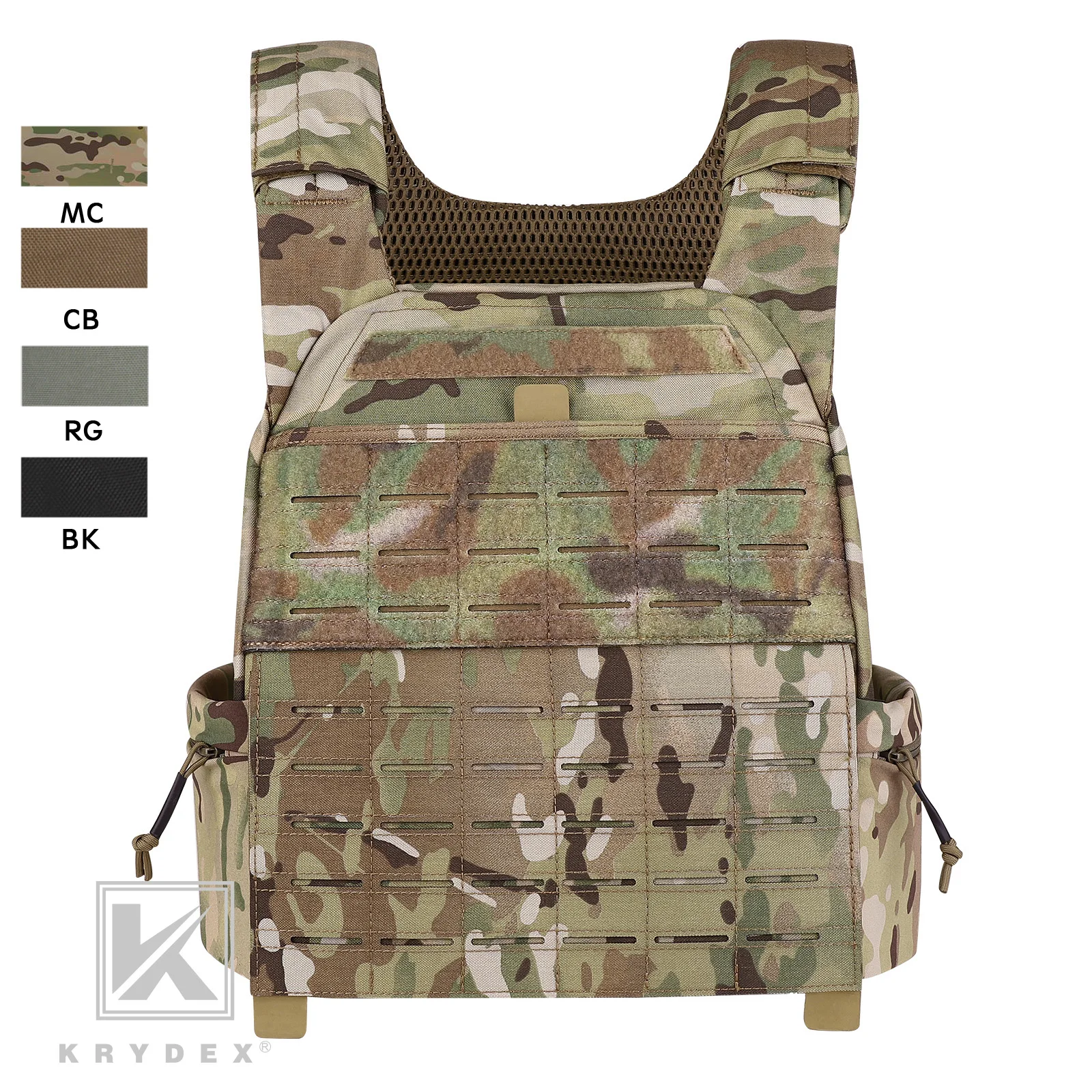 KRYDEX Chaleco Táctico de Entrenamiento Hombre Portador de Placa MOLLE