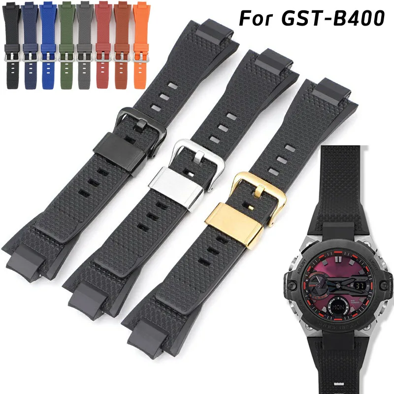 

Resin Strap for Casio G-SHOCK GST-B400 Steel Heart Series Quick Release Sports Rubber Watch Band Replacement Wrist Bracelet