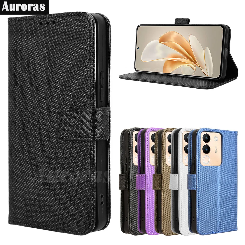 

Auroras For Realme C65 5G Flip Leather Case Wallet Magnetic Holder Cover For Realme C67 C63 C61 Diamond Texture Casing Funda