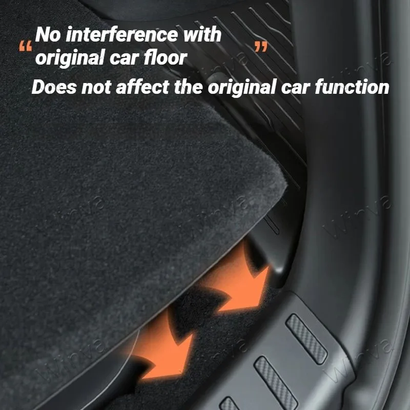 For Tesla Model Y L 2026 6-SeatTPE Car Trunk Side Storage Box Cover plate organizer Car trunk side storage box refit Accessories