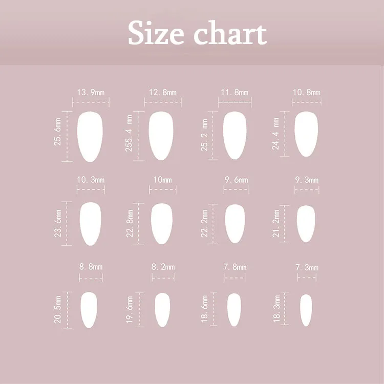 Simple White French Wearable Almond Shape Fake Art Nail Tips Full Finished False Nail Press on Nails Glue Manicure Makeup Woman