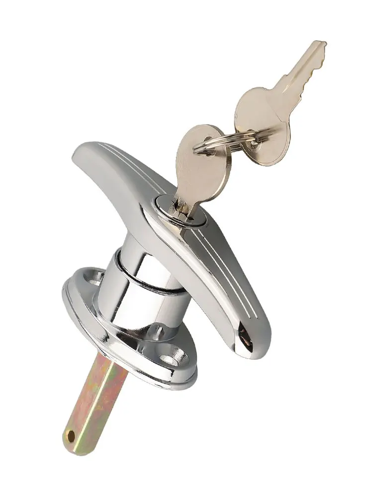 Serrure de porte de garage antivol en alliage de zinc, poignée en forme de T, quincaillerie pour caravane, abri, camping-car, armoire, meubles