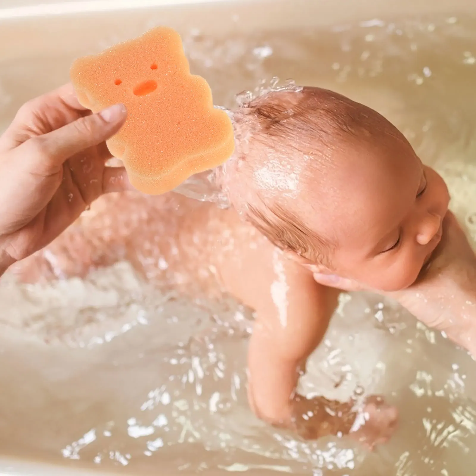 إسفنجة حمام الطفل تدعم وسادة ناعمة قابلة للتنفس لحديثي الولادة والأطفال الصغار، حصيرة وقت الاستحمام الآمن لاستخدام الحوض أو الحوض