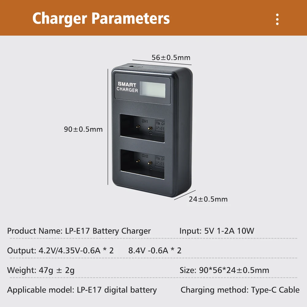 LPE17 LP E17 LP-E17 Battery + LCD USB Dual Charger for Canon EOS 200D M3 M6 750D 760D T6i T6s 800D 8000D Kiss X8i Cameras