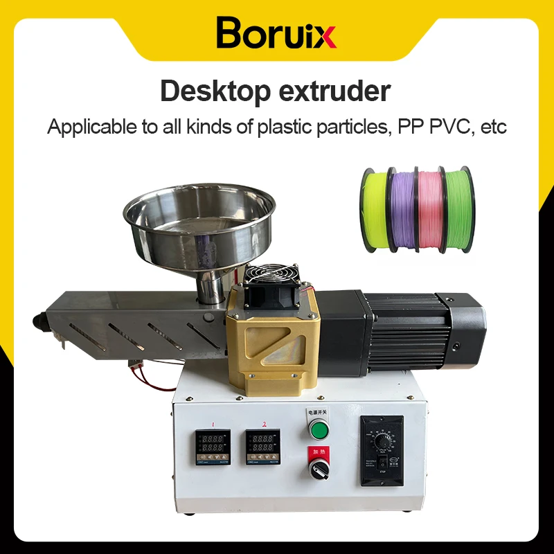 

Boruix SJ25 Desktop Injection Molding Machine Plastic Extruder for Polymer Material Single Screw ABS Filament Extrusion