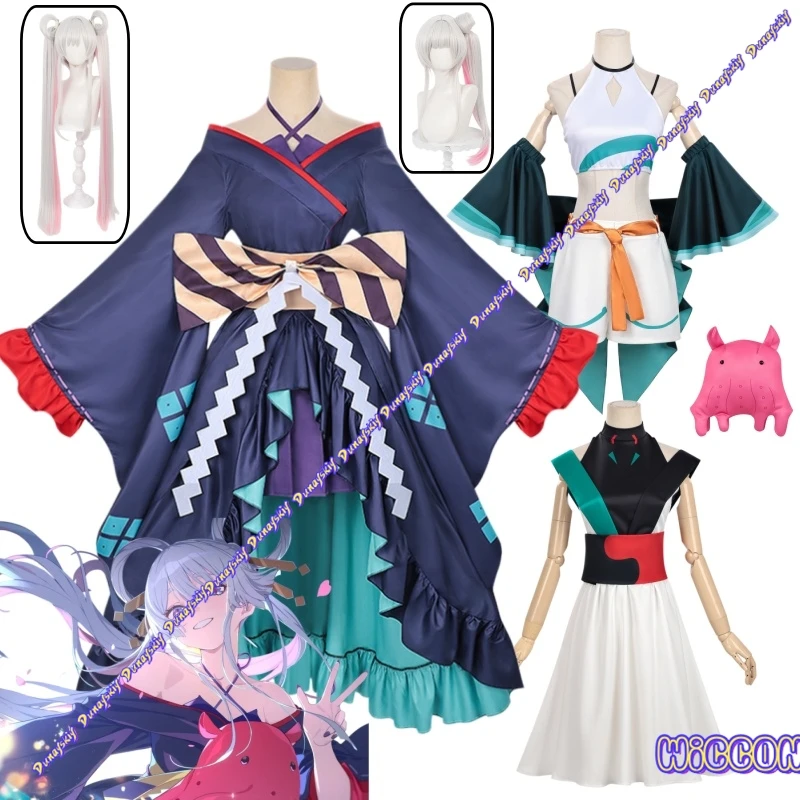 

Cosmic Princess Kaguya Tsukimi Yachiyo Cosplay Wig Headwear Princess Yellow Long Wig for Halloween Party Stage Outfit