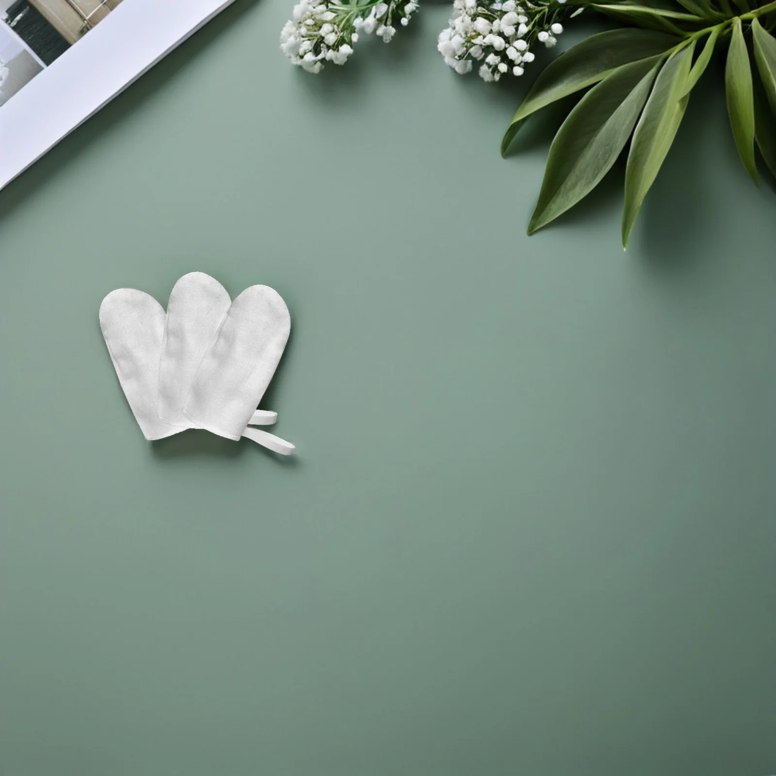 

6Pcs Infant Finger Toothbrush Gauze Sterilized Adjustable Drawstring Baby Teeth Cleaner Finger Toothbrushes Gauze Toothbrushes