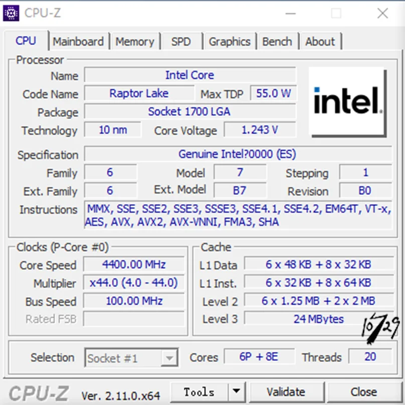 13th Gen I7-13650HX-Q1LR Modified FLASH HX desktop 1700LGA Can
