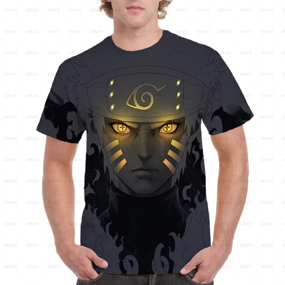 

New Summer Man 3D printing Naruto Harajuku Style Cosplay Kakashi Streetwear Clothing Children New Anime Y2k Oversized Clothes