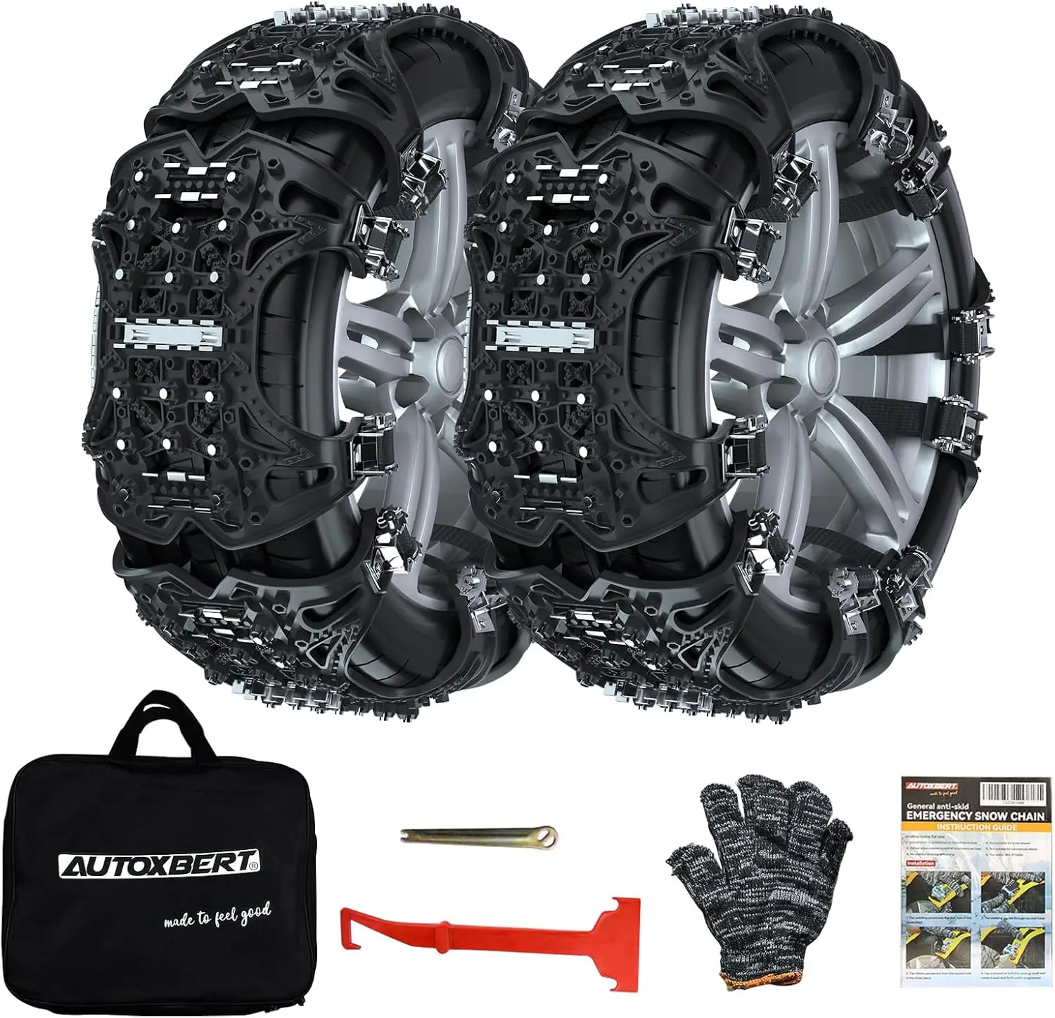 

Модернизированные снежные цепи из ТПУ для автомобилей, противоскользящие регулируемые приспособления для внедорожников, грузовиков, аварийных шин для льда и снега (165-275 мм, 6 шт.)