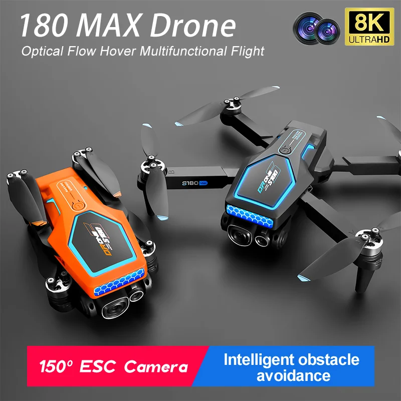 

Новый дрон S180 с дистанционным управлением, игрушки для самолетов, 8K HD камера, бесщеточный двигатель, оптическое позиционирование потока, интеллектуальное предотвращение препятствий