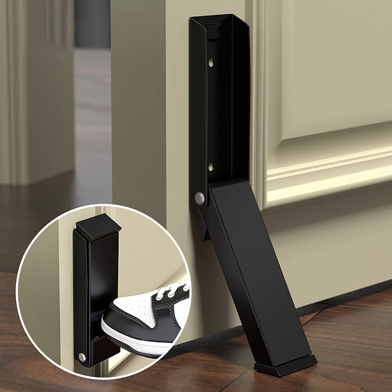 

Door Stoppers Pedal Kick Down Door Stop Self Adhesive Door Holder No Drilling Door Stoppers Stainless Steel Anti-Slip Doorstop