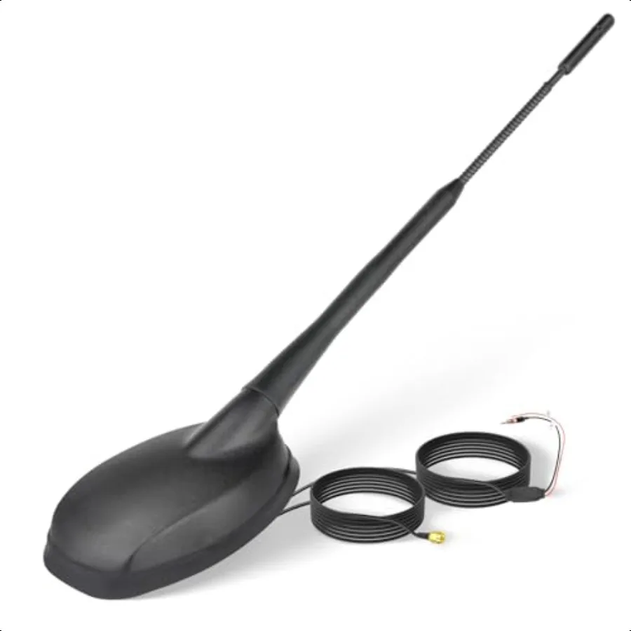 

Eightwood FM AM + GPS Car Combo Antenna Amplified FM AM Radio Antenna and GPS SMA Antennae with 16.4 feet Cable for Car Truck S