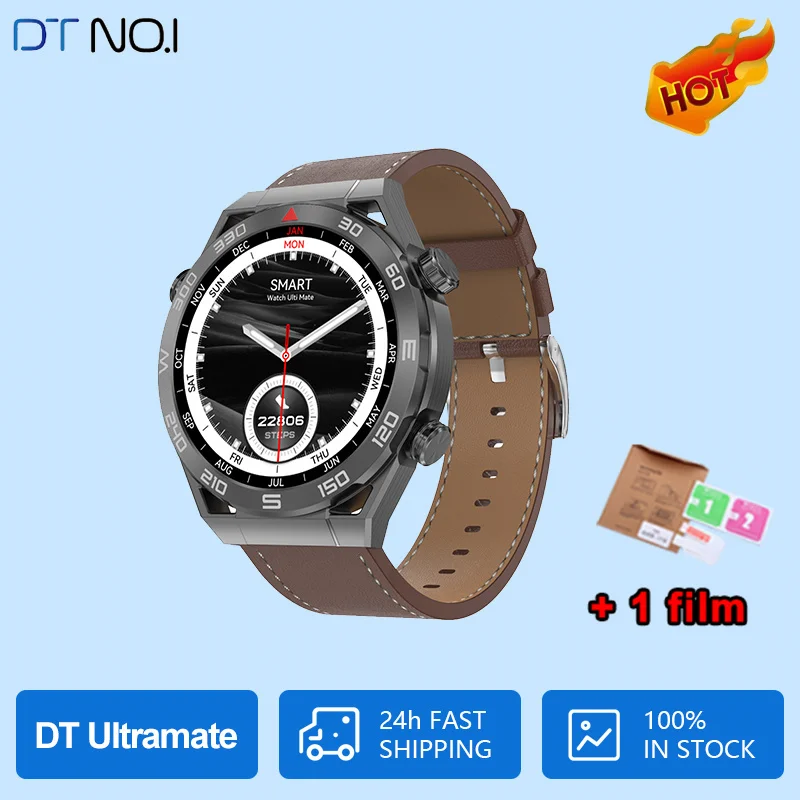 DTNO.1 DT UltraMate Smart Watch Men WEAR PRO Wristwatch Bluetooth Call Compass Message Push NFC ECG 100+ Sport Smartwatch