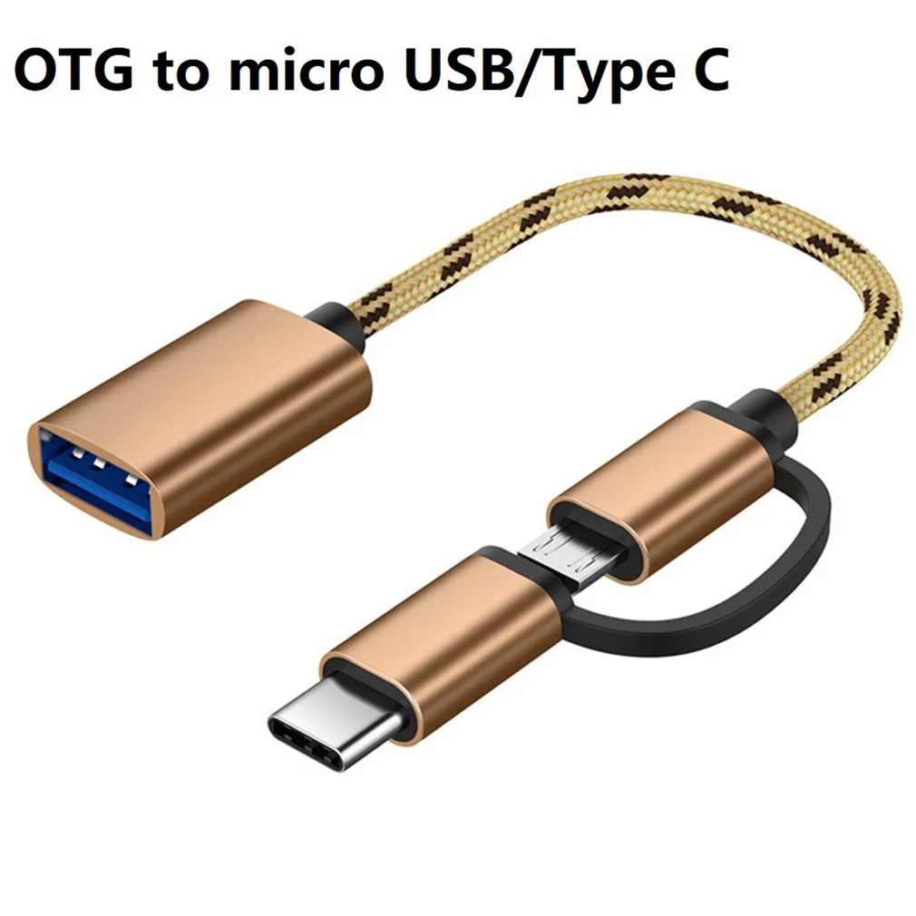18cm OTG to Micro USB Type-C Adapter Cable USB C Type C Male To USB 3.0 A Female OTG Data Cord Adapter Cable for Mobile Phones