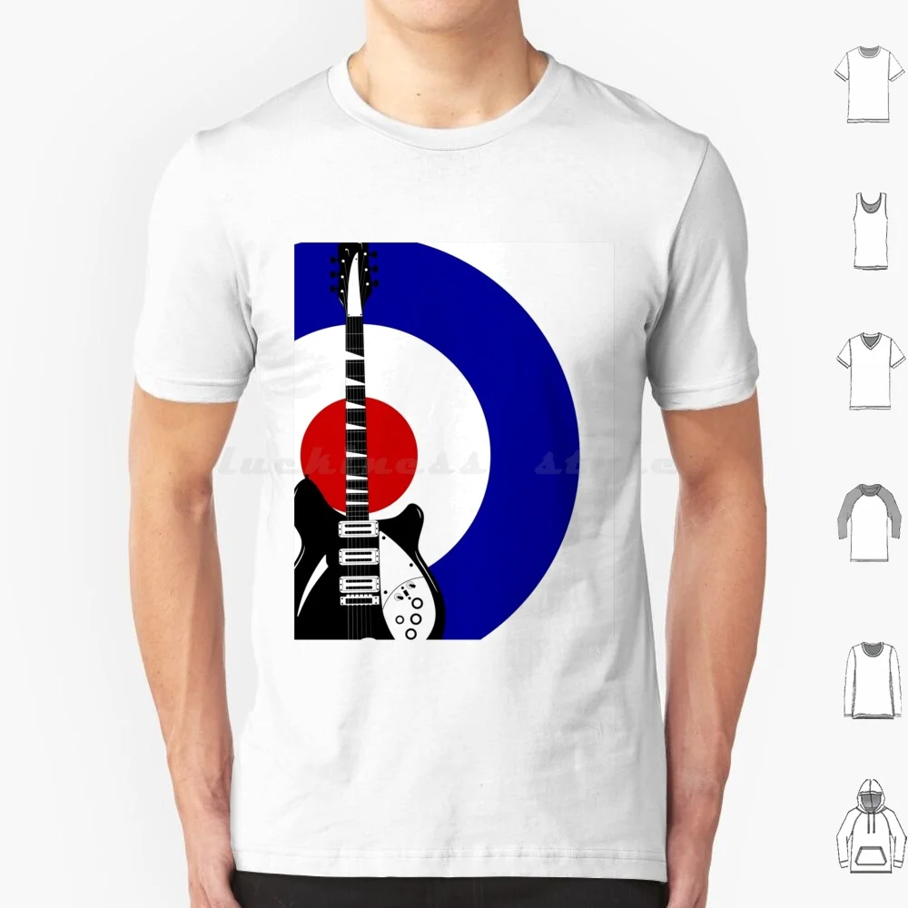 Camiseta Half Rick Bullseye 6xl de algodón, camiseta moderna, Mod Punk, años 60, Retro, The Who, Vintage, Lambretta Scooter, Ska Jam, Music Soul Who Mod