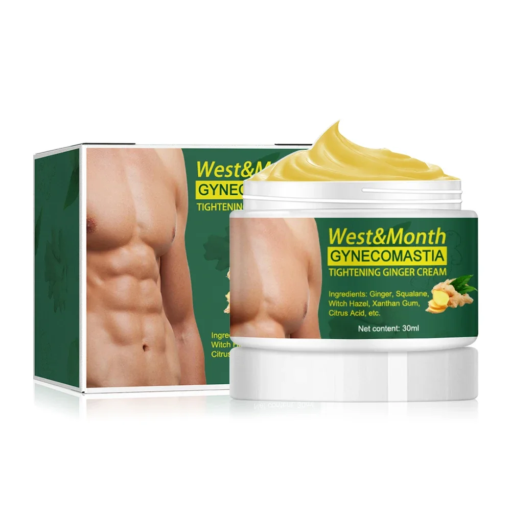 Crema de Masaje reafirmante de pecho para hombres, ungüento muscular Pectoral Natural, crema moldeadora botánica, quema de grasa de pecho