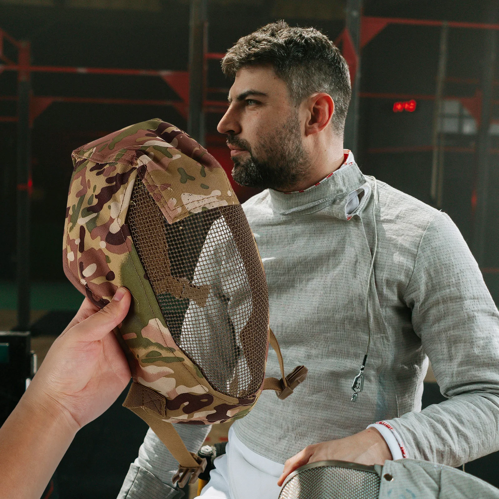 

Steel Mesh Fencing Mask Full Coverage Breathable Protection for Training Combat Sports Reliable Antiimpact Face Guard Equipment