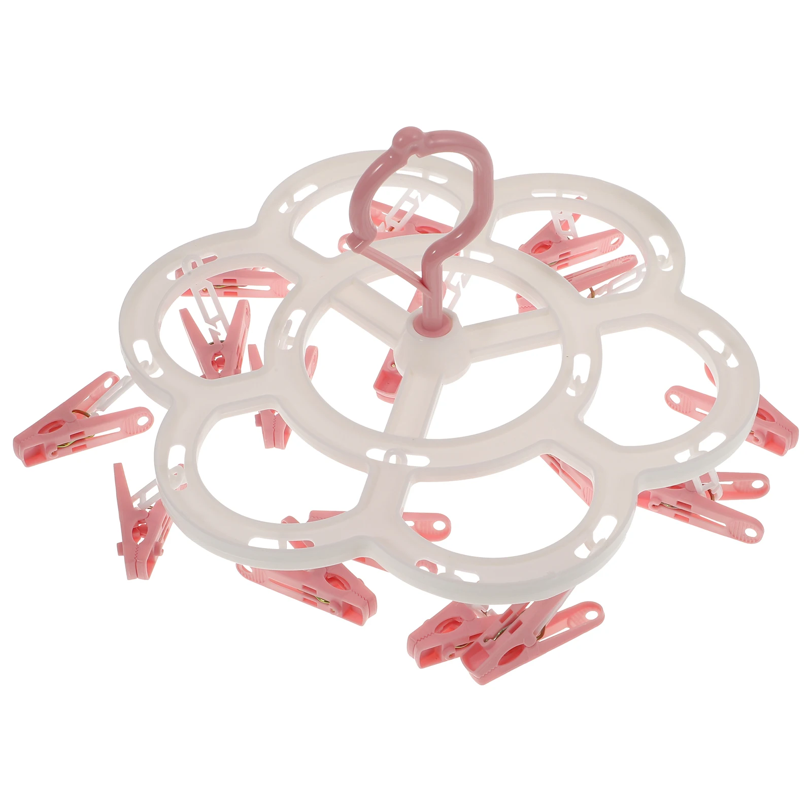 

Plum Sock Drying Rack Nonslip Clips Rotatable 360 Degrees Heat Resistant Clothes Rack Hanger Household Drip Pp