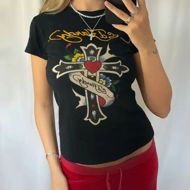 autismss-treasure-house-k-design-sensation-slim-fit-ort-sve-t-irt-for-spicy-girls-casual-geometry-pattern-spring-2025