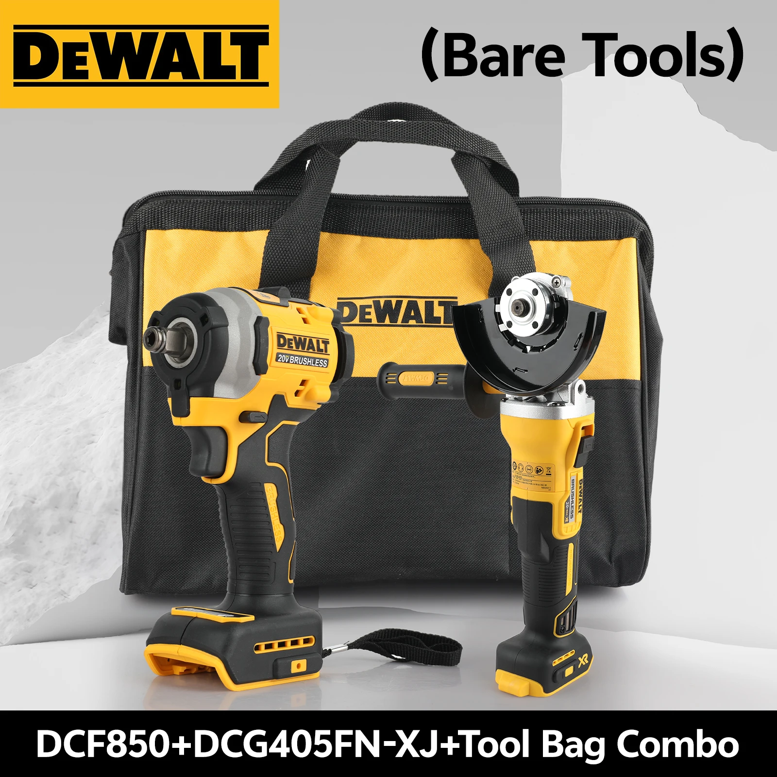 

DeWalt DCF850 electric wrench and DCG405FN angle grinder polishing machine 2 tool combination hand drill impact drill