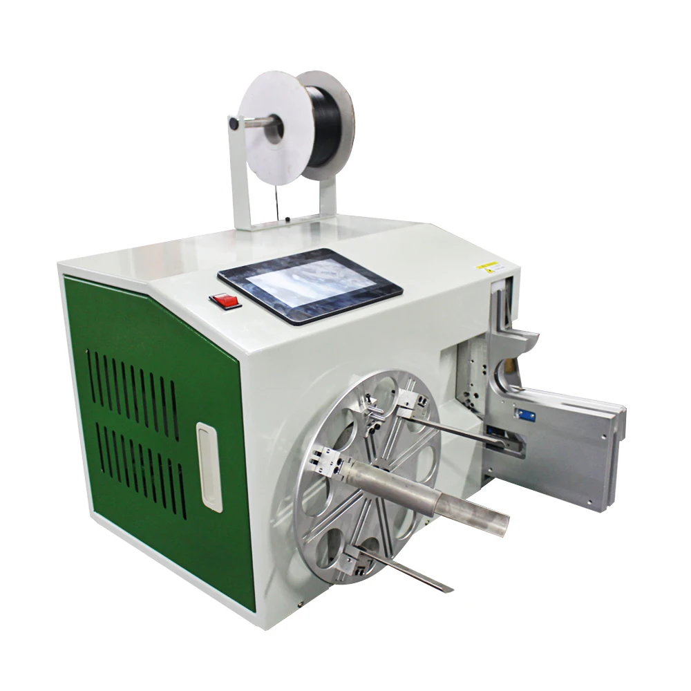 Large Touch Screen Automatic Wire Coil Winding Binding  220V Industrial Cable Organizing Equipment
