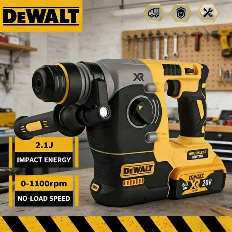 

Dewalt Brushless Cordless Rotary Impact Hammer Drill 2 Modes SDS Metal Concrete Breaker Jackhammer Tools For Dewalt Battery