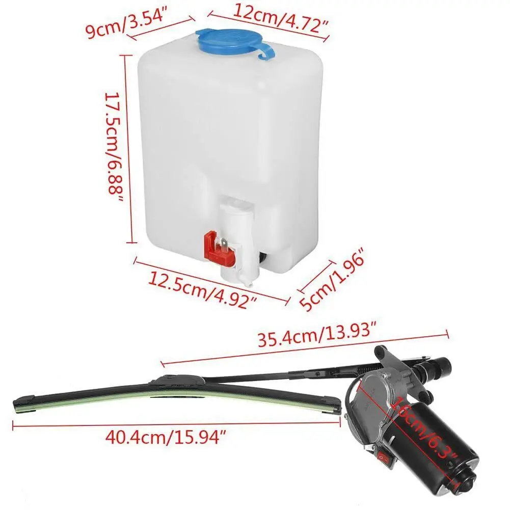 العالمي 12 فولت UTV الكهربائية ممسحة زجاج أمامي مجموعة المحرك ل بولاريس رينجر 570 800 900 1000 1000XP RZR WM-0270