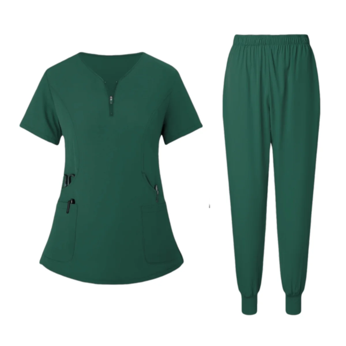 

Medical Nurse Beauty Salon Workwear Clinical Scrubs Top + Pant Spa Doctor Nursing Tunic Suit Surgical Uniforms Woman Scrub Set