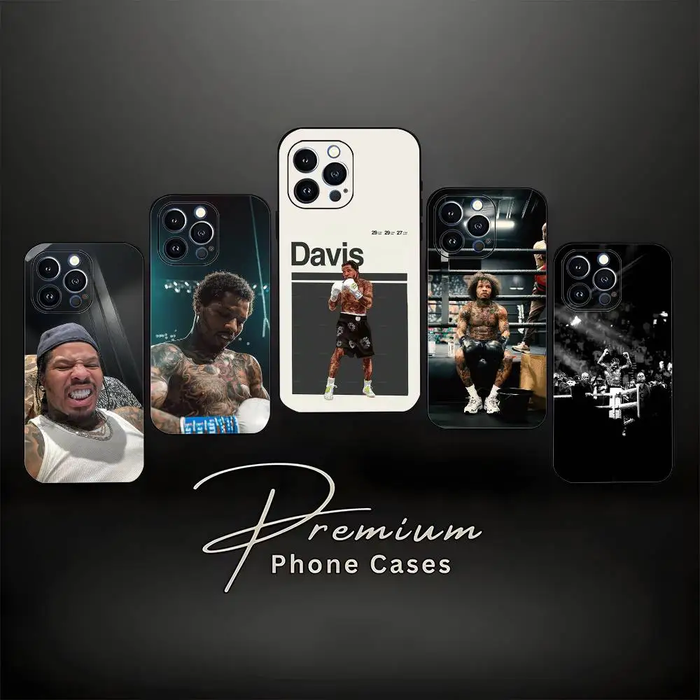 

G-Gervonta Boxer D-Davis Phone Case For iPhone 17,16,15,14,13,12,11 ,Pro Max,XS,X,XR,SE,Mini,8,7,Soft Silicone Black Cover