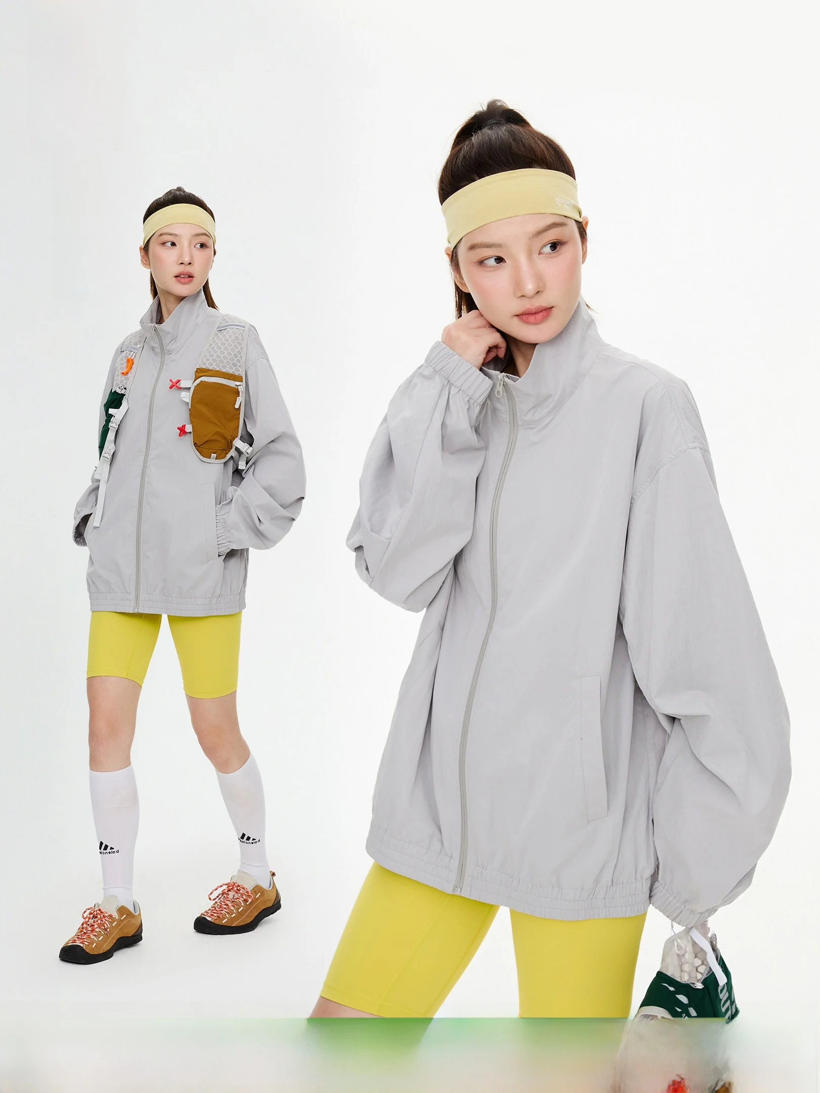 

Уличная однотонная спортивная куртка с воротником-стойкой OXOW, новинка 2026 года, свободный повседневный кардиган-топ для пар, весна-осень