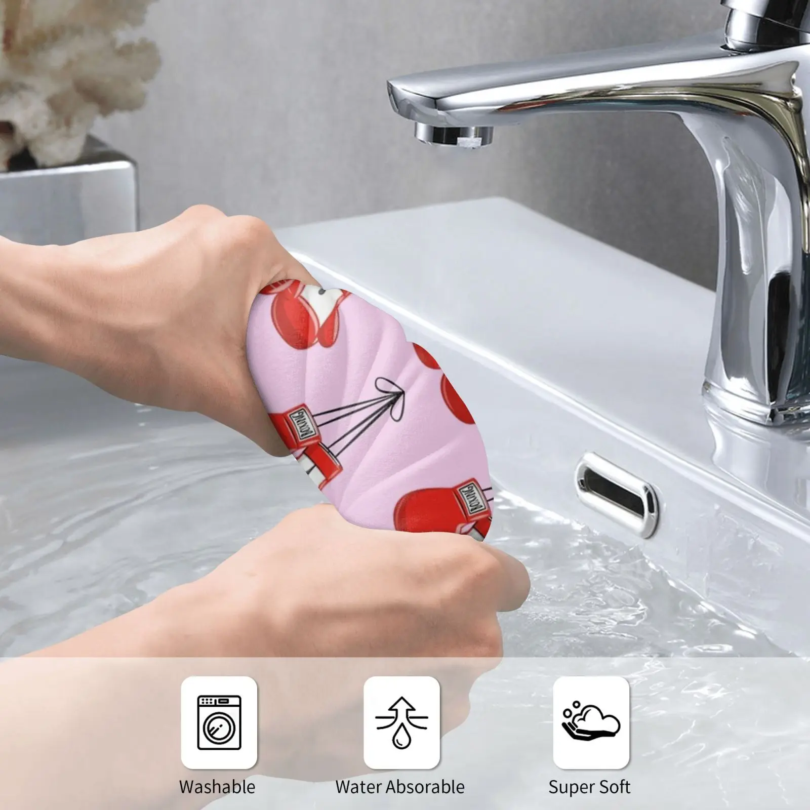 Boxing Gloves-Pink And Red Beach Towel Quick Dry Quality Towel Boxing Boxing Gloves Fighter Little