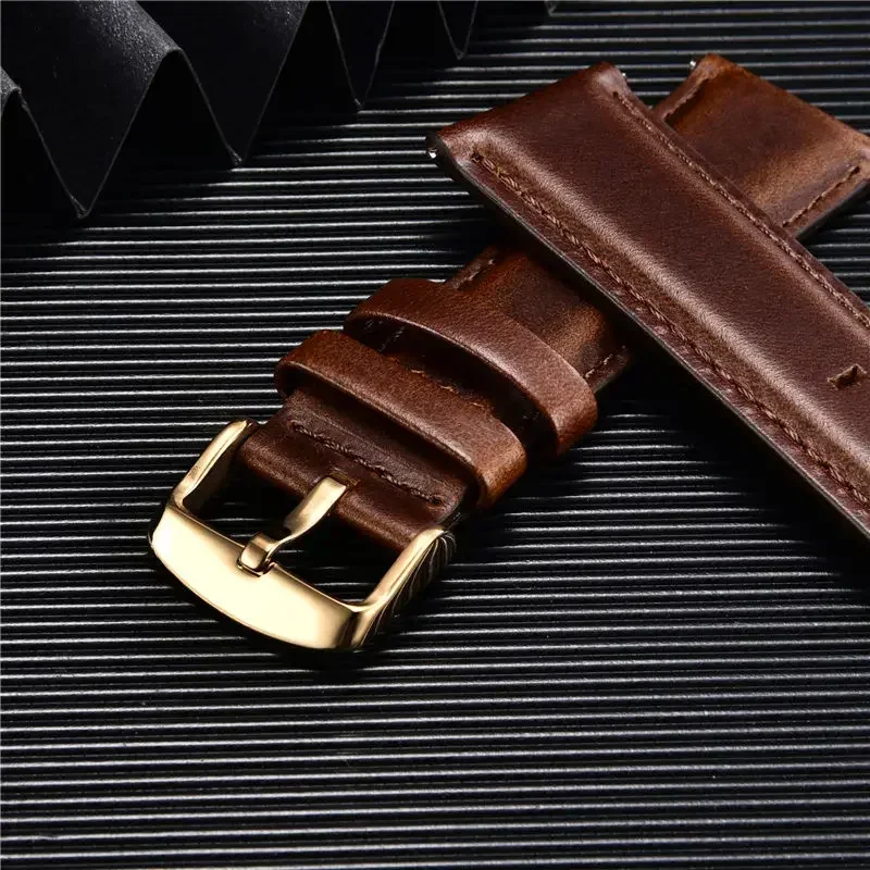 Pulseiras de relógio de couro de liberação rápida 18mm 20mm 22mm pulseiras de relógio de negócios cinto de pulso preto marrom pulseira acessórios de relógio macio