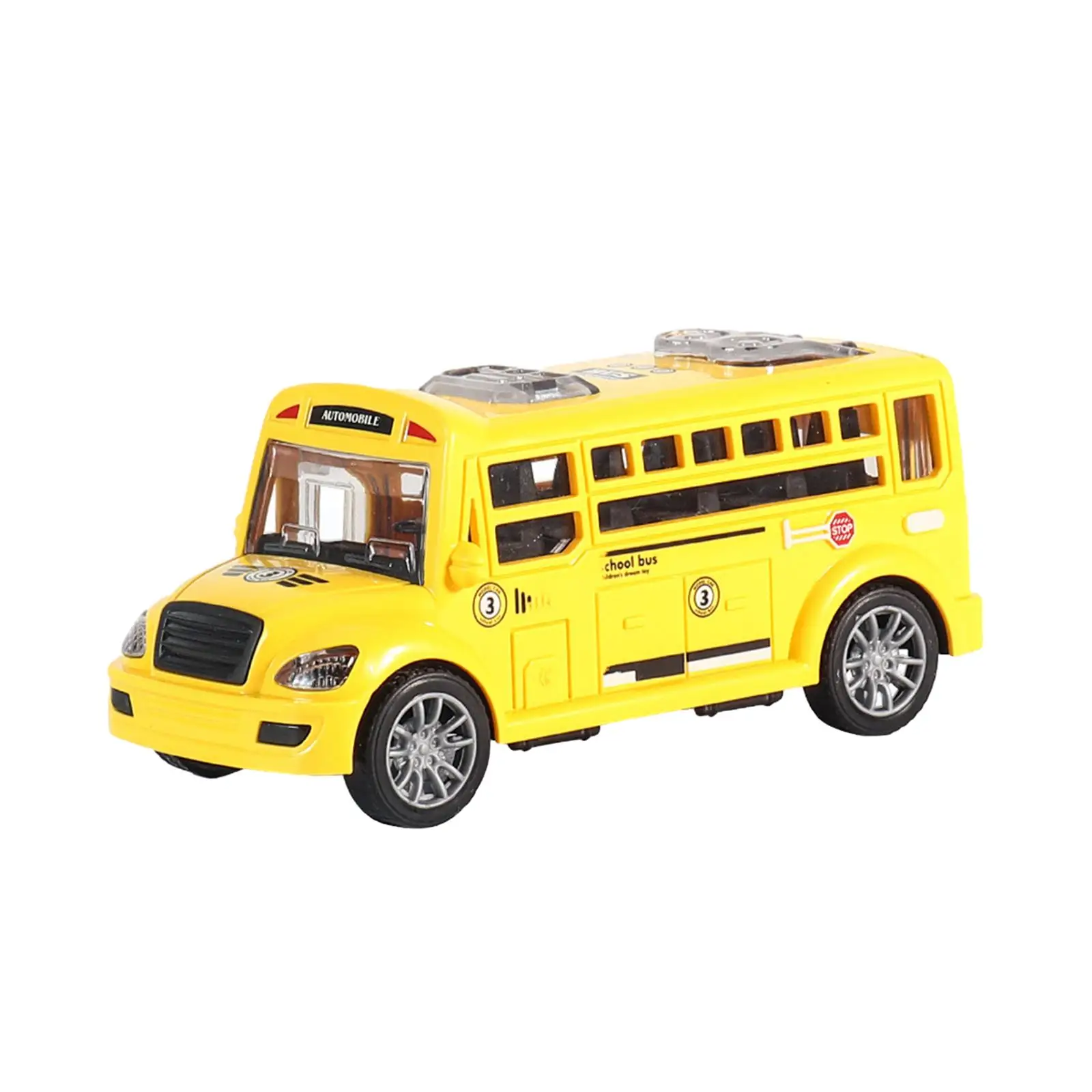School Bus Toy Model Durable Children Car Toy for Preschool Boys Girls Teens