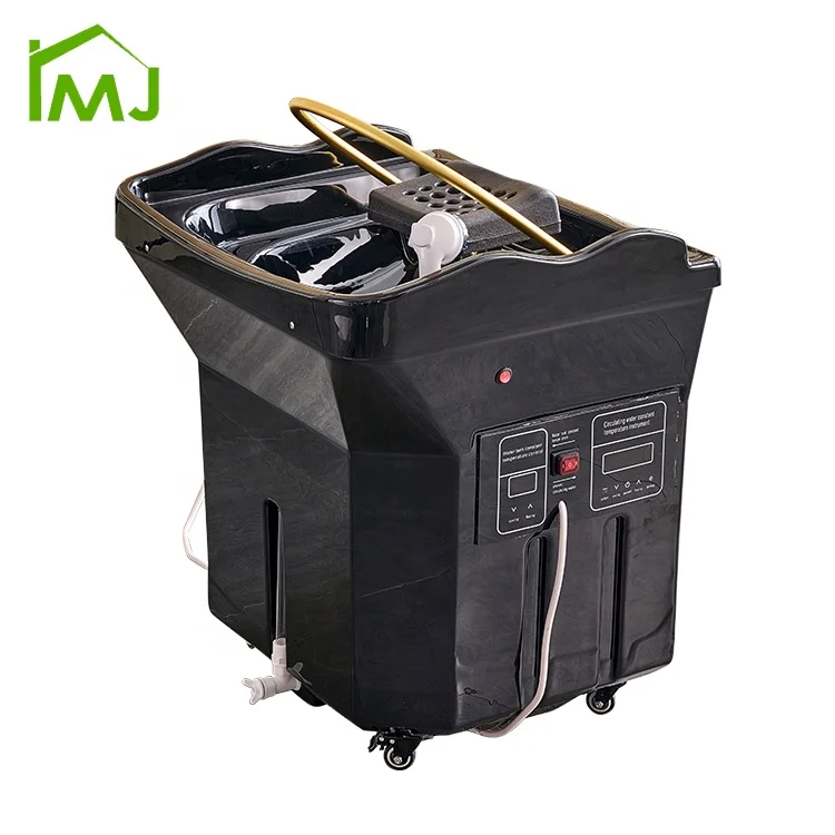 

Hair Washing Bed Accessories with Water tank Mobile Shampoo Chair Basin Black Portable Shampoo Basin