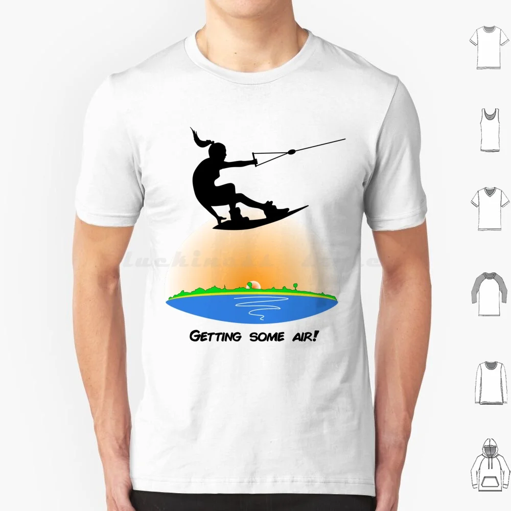 Wakeboarding Girl Getting Some Air T Shirt Men Women Kids 6xl Wakeboarding Water Sports Waterskiing Wake Skate Kit Surf