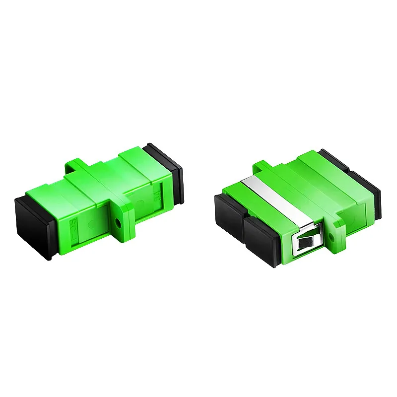 SC APC Simplex Duplex OS2 Single Mode Fiber Optic Adapter/Coupler without Metal Clips with Flange