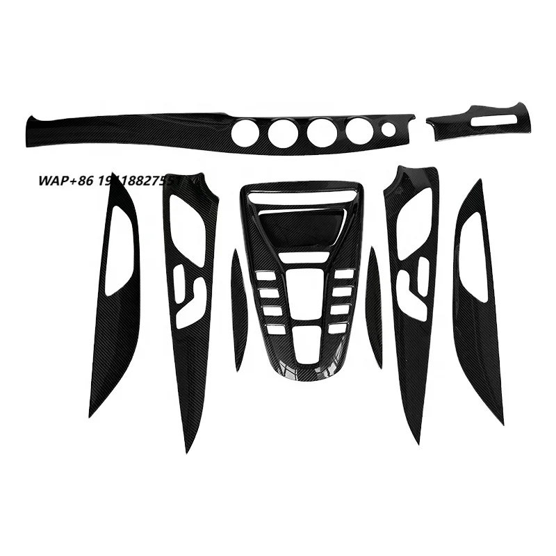 RHD Dry Carbon Fiber Interior Trims Dash Kits Center Console Cover 11pcs for  GT50 GT53 GT43 2020-2023