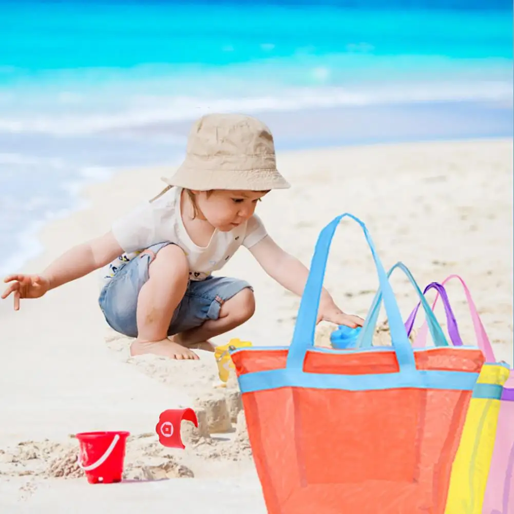 Sac de rangement de jouets pour enfants, sac de plage de capacité avec mailles à séchage rapide, caddie de douche portable pour dortoir, voyage pour shampoing