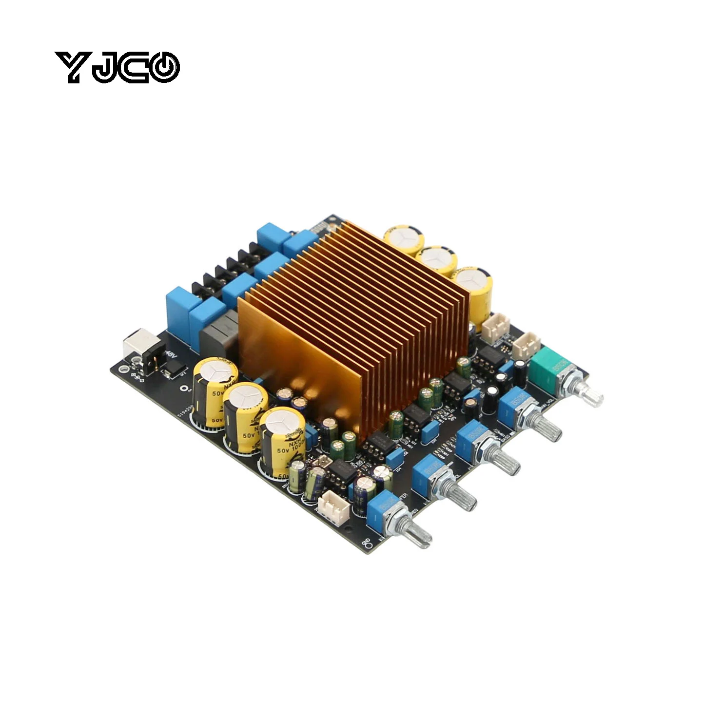 

YJCO TPA3255 HIFI 2.1 Amplifier Board QCC3084 Bluetooth 5.4 24Bit/96K LDAC AptX HD 300W×2/4Ω+600W/2Ω Subwoofer Output Audio Amp