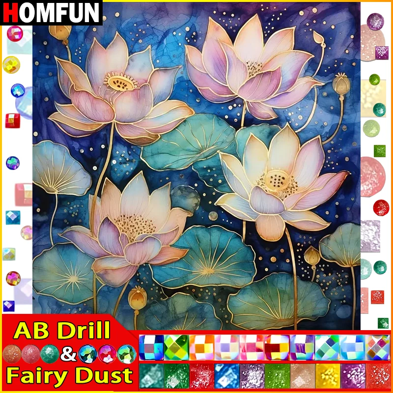 HOMFUN Fairy Dust AB Diamond Painting Full Square/Round Drill 5D fai da te \