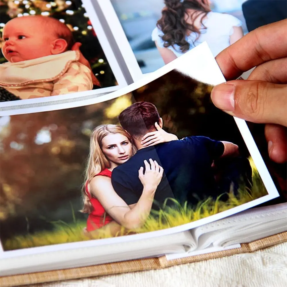 

300 Pockets 4R6 Linen Photo Album Slip-in Large Capacity Photo Storage Book Thickened Memorial Memory Scrapbook Graduation