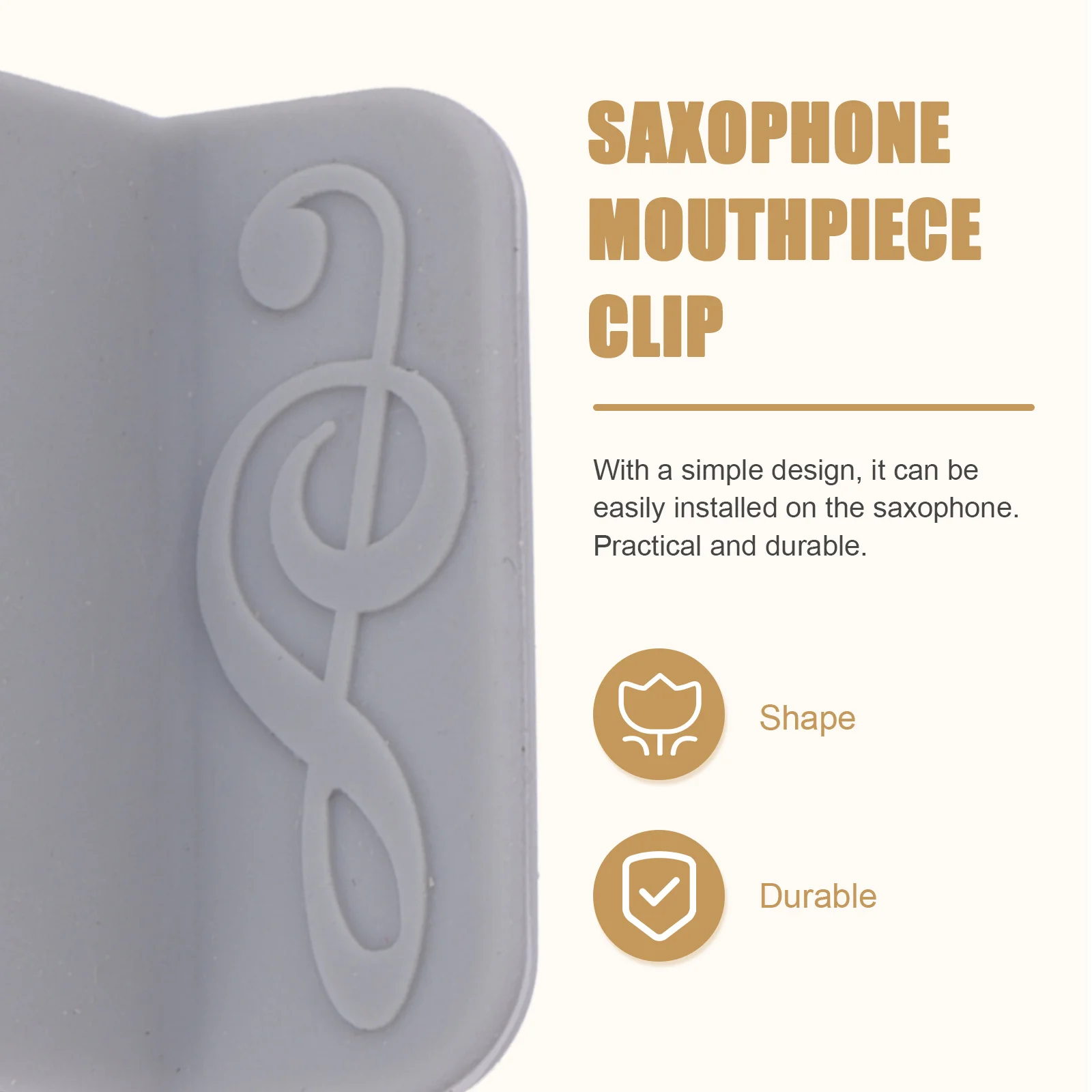 

Silicone Saxophone Reed Clamp Durable Lightweight Reed Clip Professional Sax Accessories Smooth Finish Easy Installation