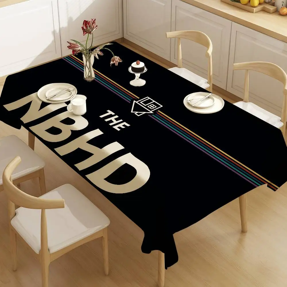 The N-Neighbourhood Tablecloth Waterproof Stain Resistant Party Decoration Restaurant Cafe Dining Table Tablecloths 90X140cm