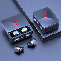 TWS M90 Wireless Headphones Sliding Cover Gaming Headsets Bluetooth 5.1 Stereo Sports Earbuds Earphones with Led Digital Display