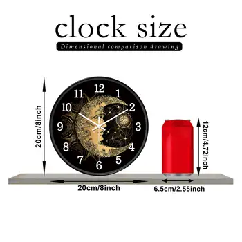 6 best sales Đồng hồ treo tường hình mặt trăng - №4