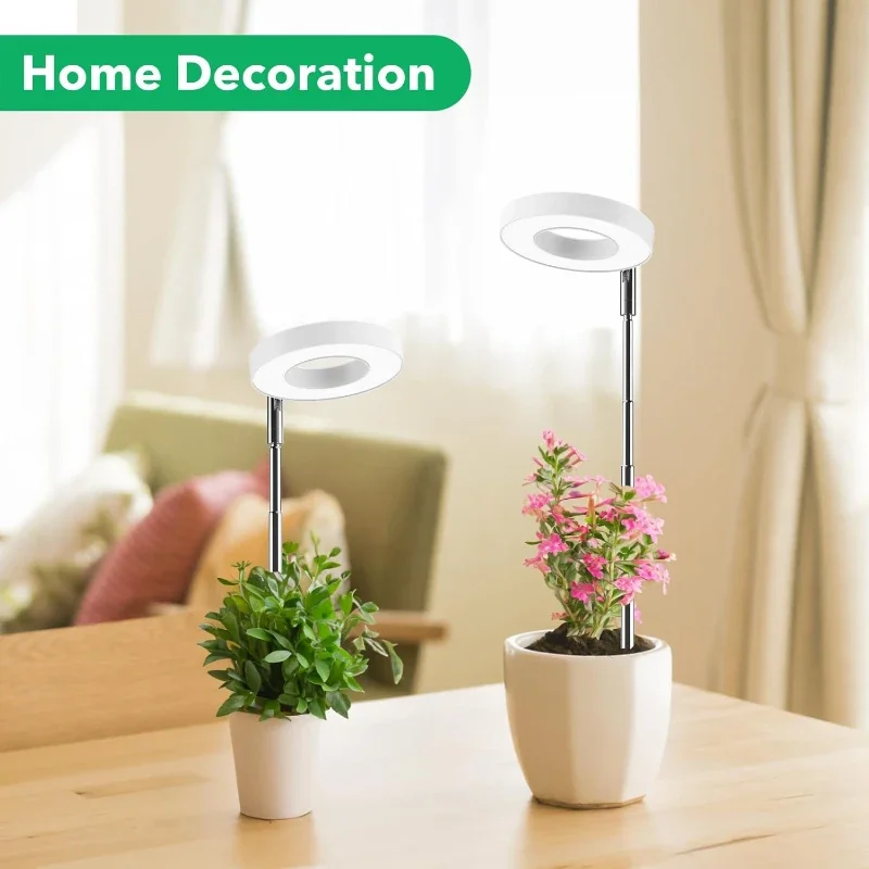 Indoor Household LED Adjustable Three-color Plant Growth Light, Timed Retractable Full-spectrum Flower Timed Plant Fill Light