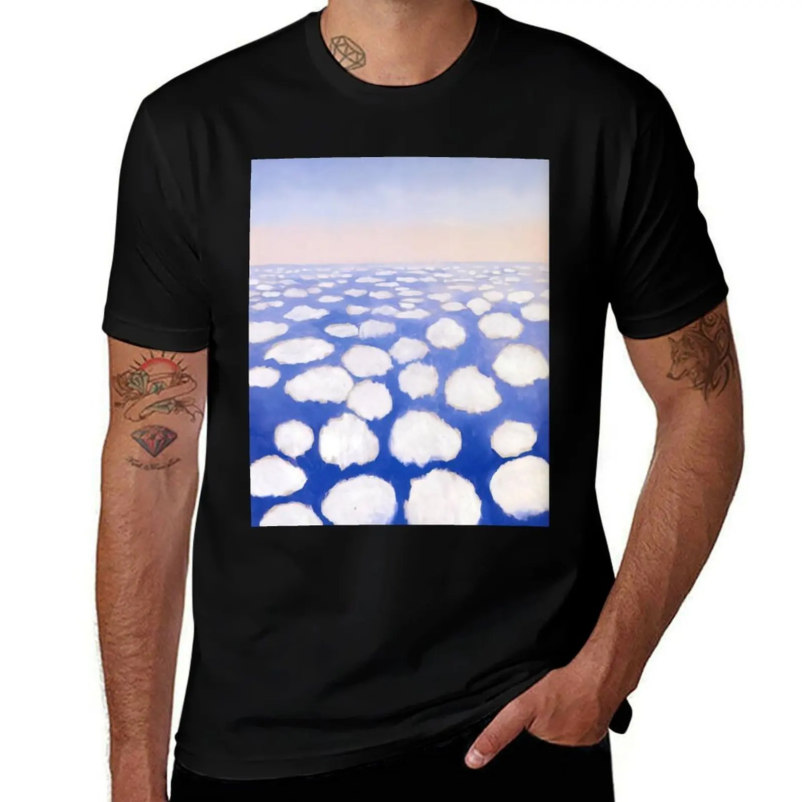 Georgia O'Keeffe - Above the Clouds I T-Shirt Work Wear Lightweight Tee T-Shirt