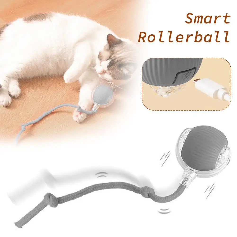 360° Automatic Self Moving Dog Cat Toys USB Rechargeable Smart Interactive Rolling Automatic Ball Electric Toys Dog E9C0