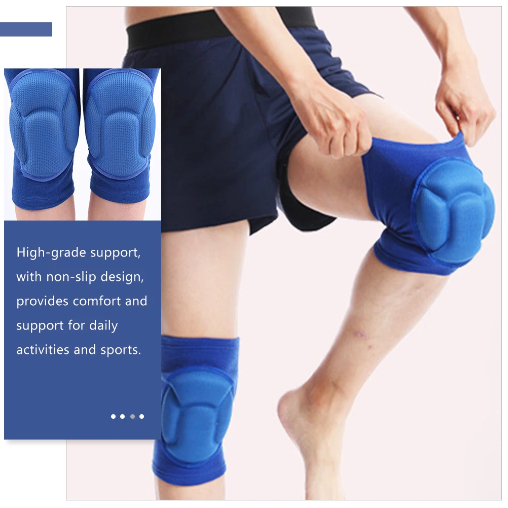 

1 Pair Knee Thick Sponge Knee Brace Support Protector For Sports Running Basketball Volleyball Wrestling Dance Work Pad